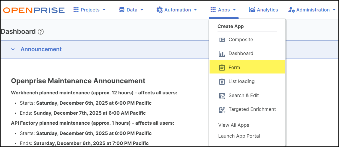 Create new form app.png